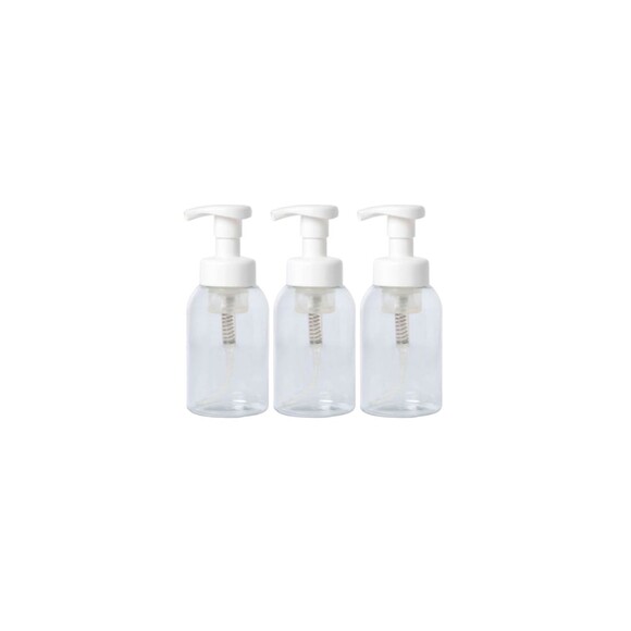 Foaming Soap Bottles Set of 3 New Plastic Foaming Soap Bottles Refill Soap - Picture 1 of 7